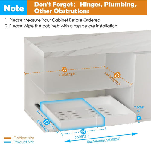 Pull Out Cabinet Organizer with Adjustable Slide Out Shelf for Kitchen