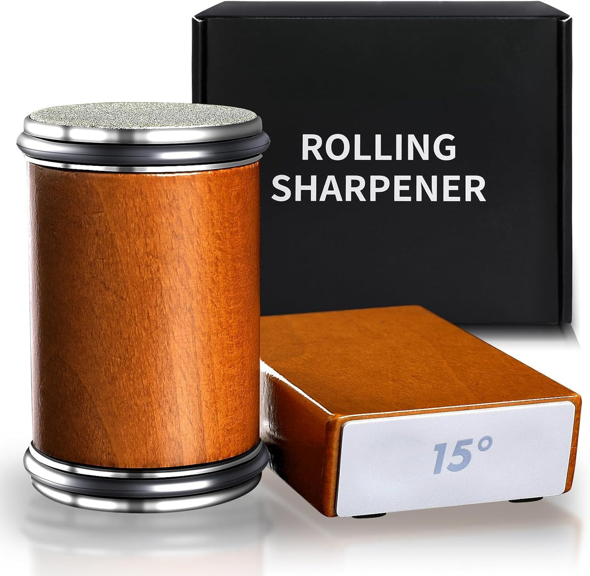 Rolling Knife Sharpener with Dual Angle System