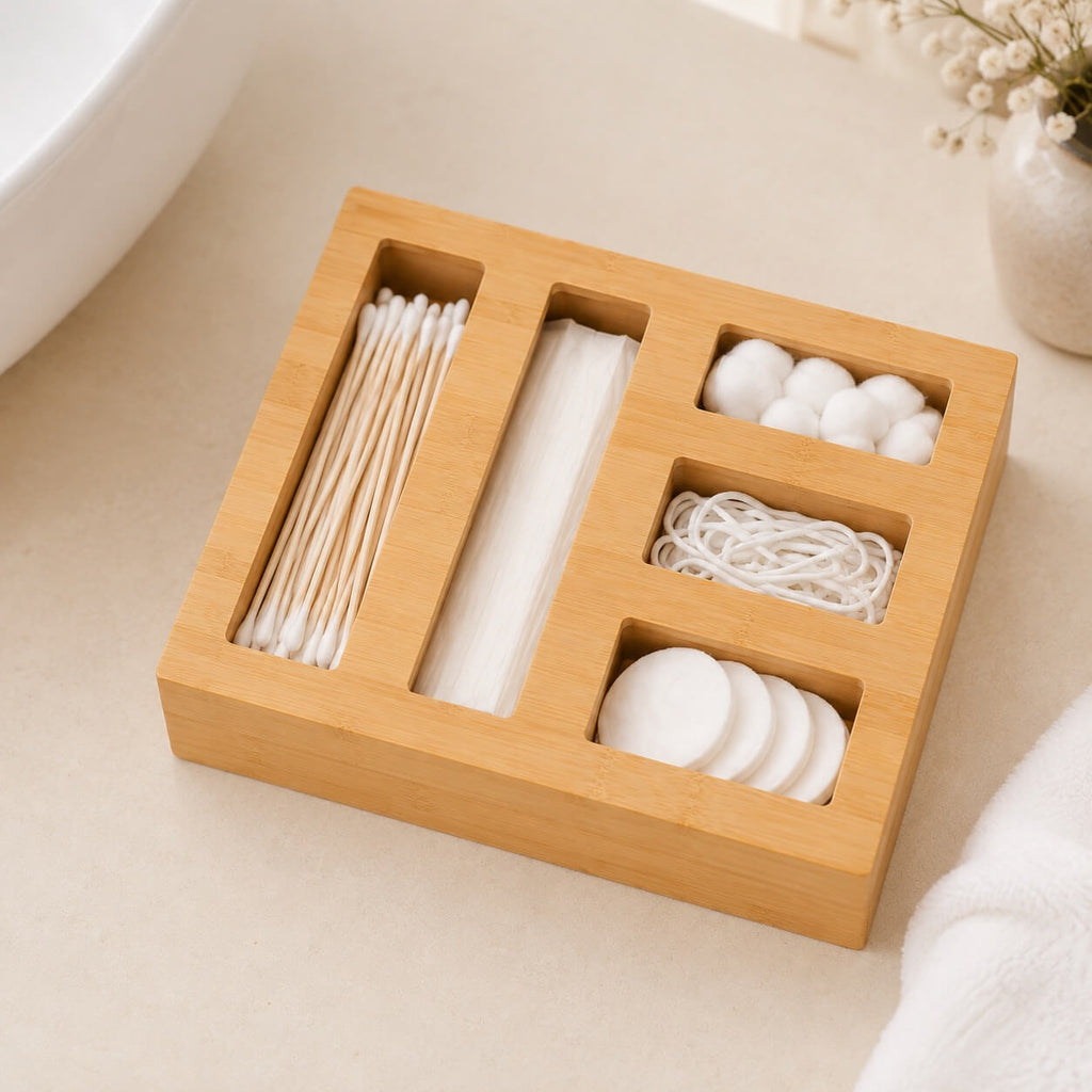 Bamboo Sandwich Bag Organiser – 5 Slot Dispenser-2