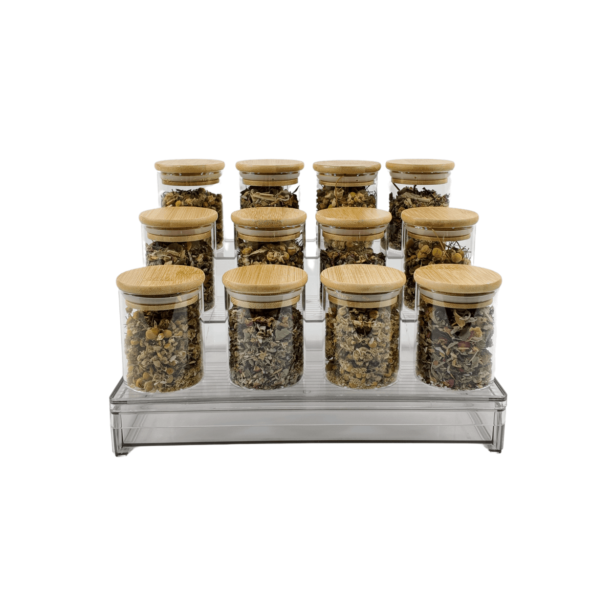 Clear Spice Rack with Drawer-4