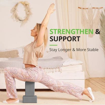 NNETM Set of 2 Premium Odor-Resistant Foam Yoga Blocks (Grey)