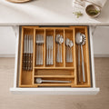 Expandable Bamboo Cutlery Tray-0