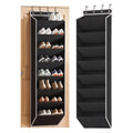 Artiss Over Door Shoe Organiser Storage X2 8-Tier Pantry Hanger Fabric Black