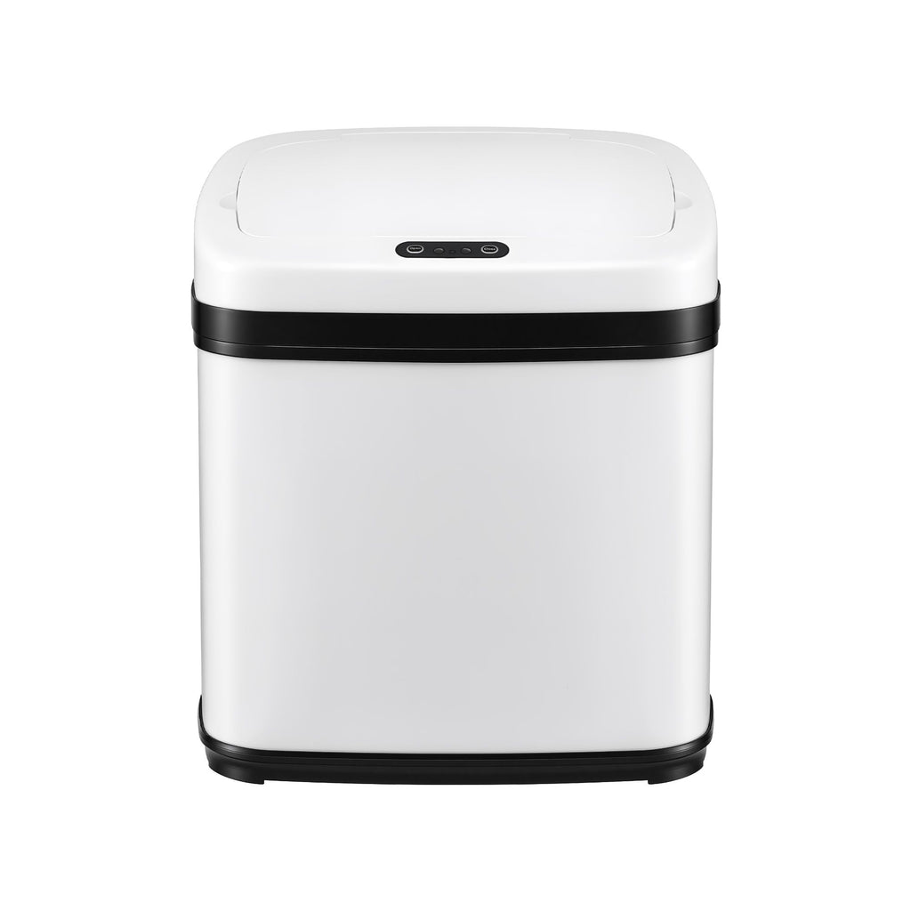 Devanti 15L Motion Sensor Bin Touchless Bins Soft-Close Rubbish Trash Can White
