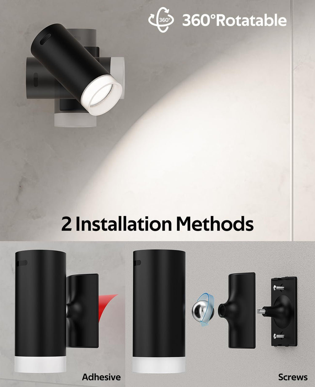 LED Wall Sconce, Wireless Battery Operated Wall Sconce with Rechargeable Battery Operated 12RGB and 3CCT Dimmable Magnetic Light, for Bedroom Bedside Reading Living Room Picture