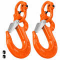 1.12T Sling Hook & Hammerlock Kit, 2 Sets Heavy Duty Trailer Safety Chain Hooks for Caravan, Camper & Boat Trailers-Orange