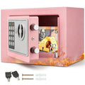6.4L Digital Safe Box, Electronic Security Safe with Keypad & 2 Emergency Keys, Steel Cash & Valuables Lock Box for Home, Office & Hotel
