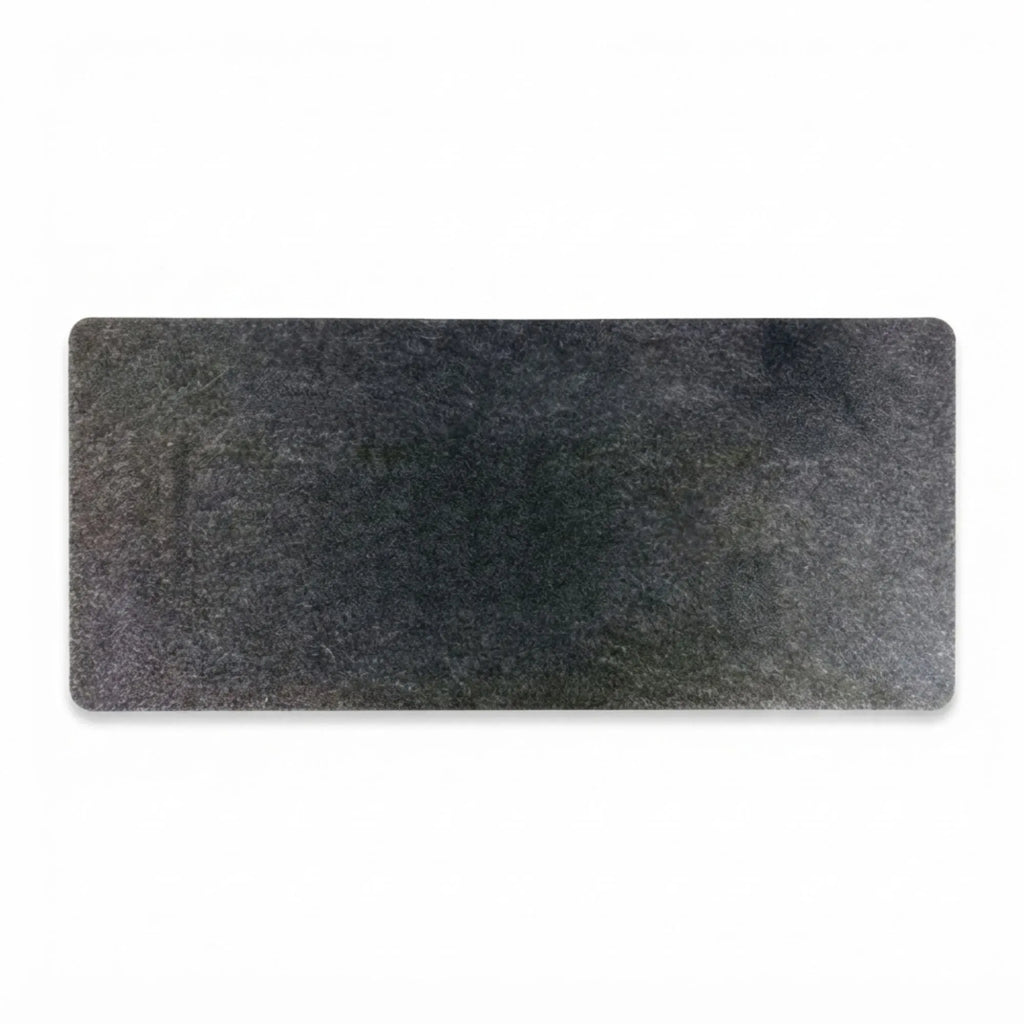 CARLA HOME Felt Desk Mat, Large Mouse Pad 80x40cm, Grey Cotton Linen Fabric
