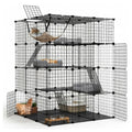 CARLA HOME Large Cat Cage Diy Enclosure, 4 Tier Pet Playpen Cat Kennel