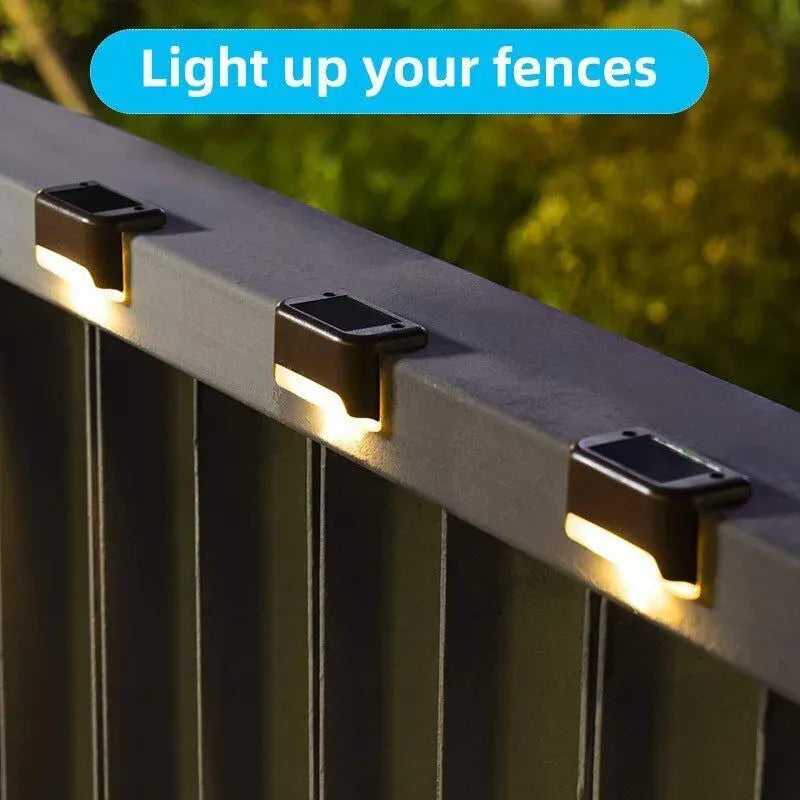 Multicoloured warm Outdoor Solar LED Deck Lights - Black, 12-Pack, IP65 Waterproof, Warm White for Garden, Patio, Pathway, Stairs