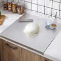Silver Stainless Steel Chopping Board 60x50cm - Non-Slip Pastry Worktop Protector