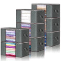 Large Grey Quilt Storage Bags 60x40x35cm - 2-Pack Non-Woven Fabric Organiser with Zipper