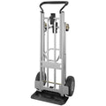 Black 4 In 1 Folding Toe Plate Hand Truck for Heavy Loads, Aluminium and Steel Hybrid