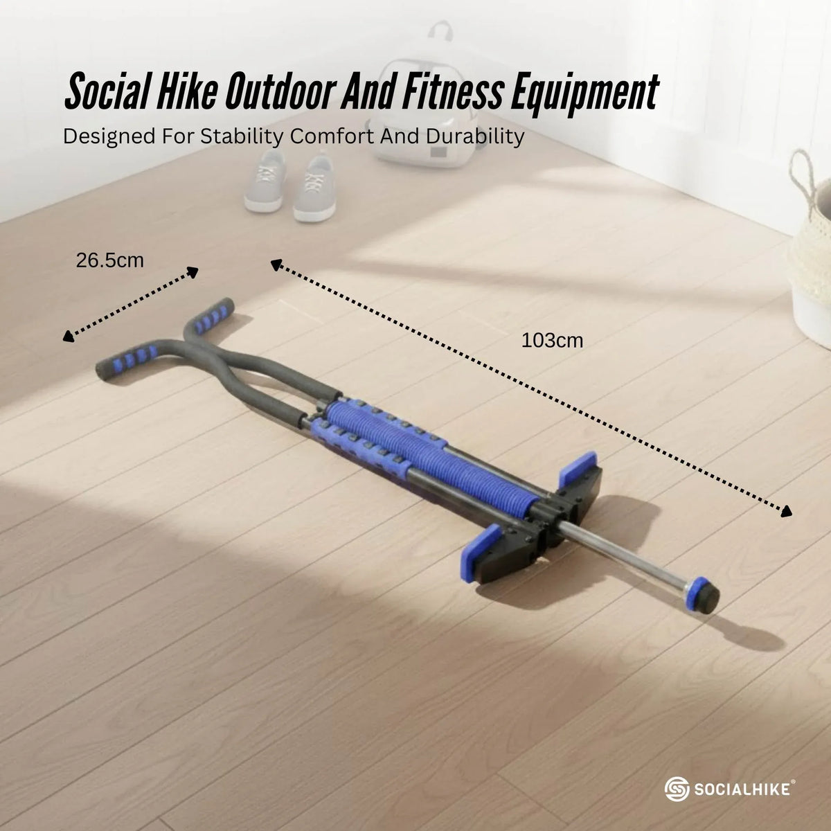 Social Hike Blue Pogo Stick - Kids Jumping Jackhammer Exercise Hopper Toy