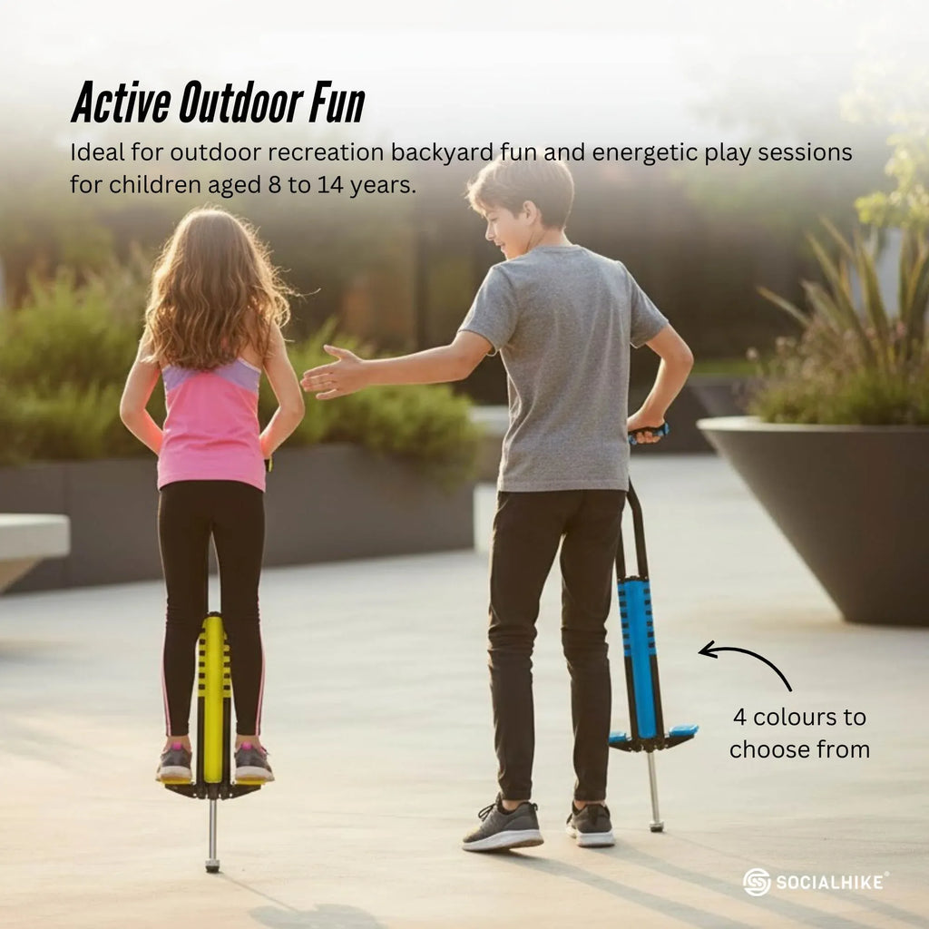 Social Hike Yellow Pogo Stick - Kids Jumping Jackhammer Exercise Hopper Toy
