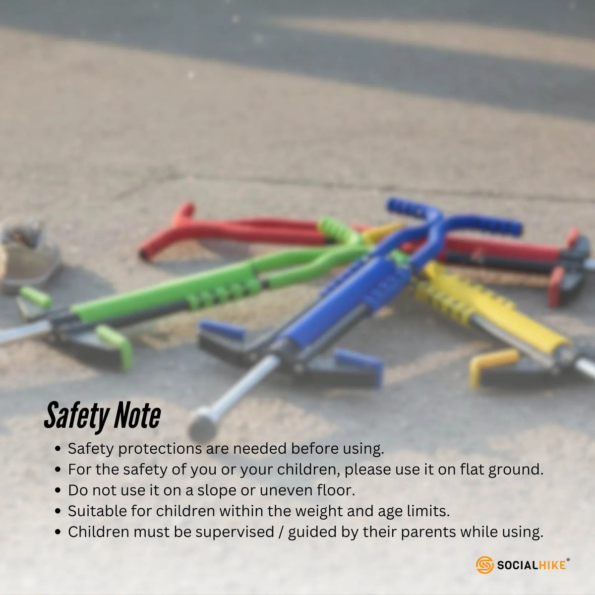 Social Hike Yellow Pogo Stick - Kids Jumping Jackhammer Exercise Hopper Toy