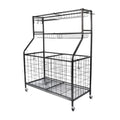 Social Hike Sports Equipment Storage Organiser Trolley on Wheels for Garage