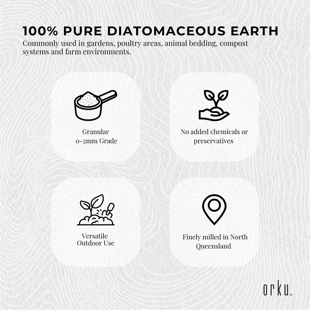 Orku 400g Diatomaceous Earth Garden 0-2mm Australian Fossil Shell Flour