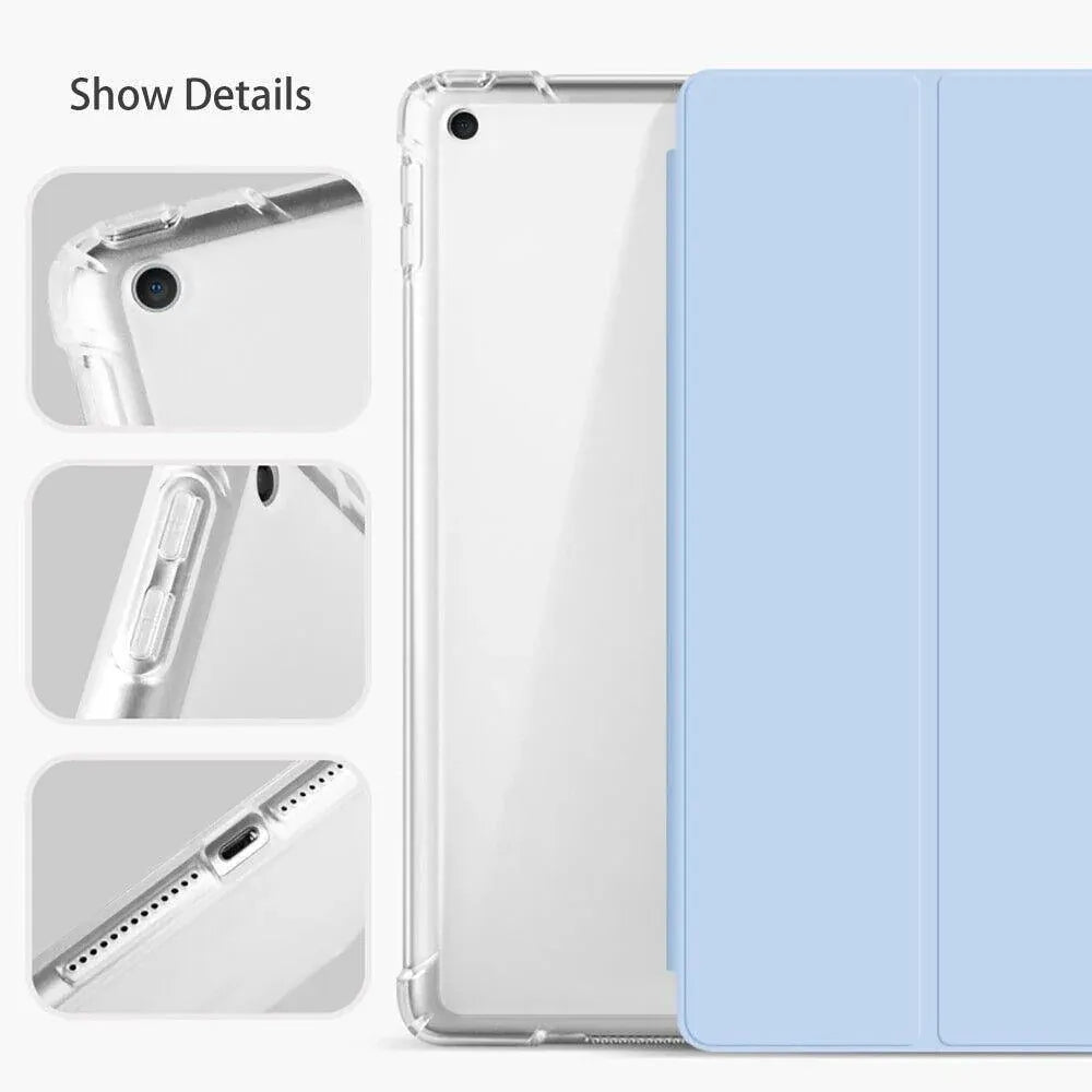Shockproof Silicone iPad 2017 Case with Pencil Slot and Smart Cover – 6 Colour Options - Navy