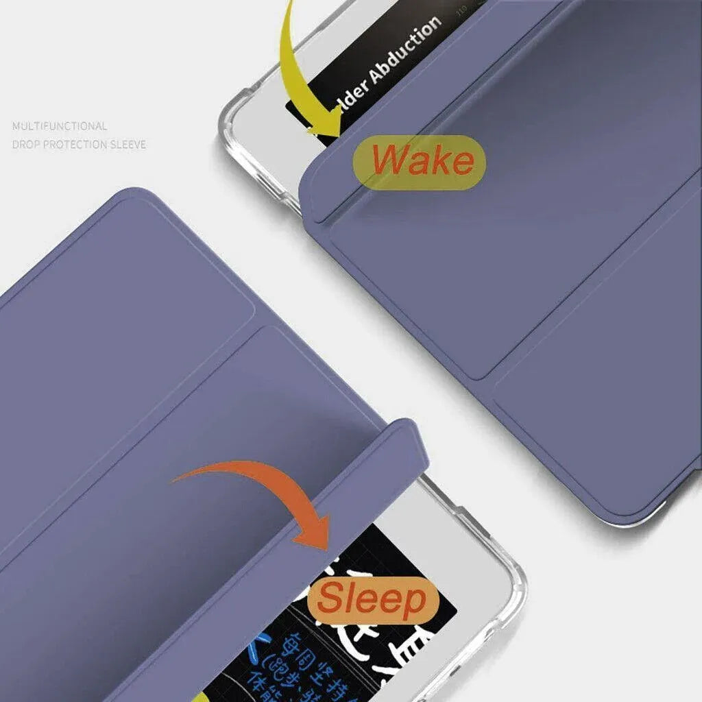 Shockproof Silicone iPad 2017 Case with Pencil Slot and Smart Cover – 6 Colour Options - Navy