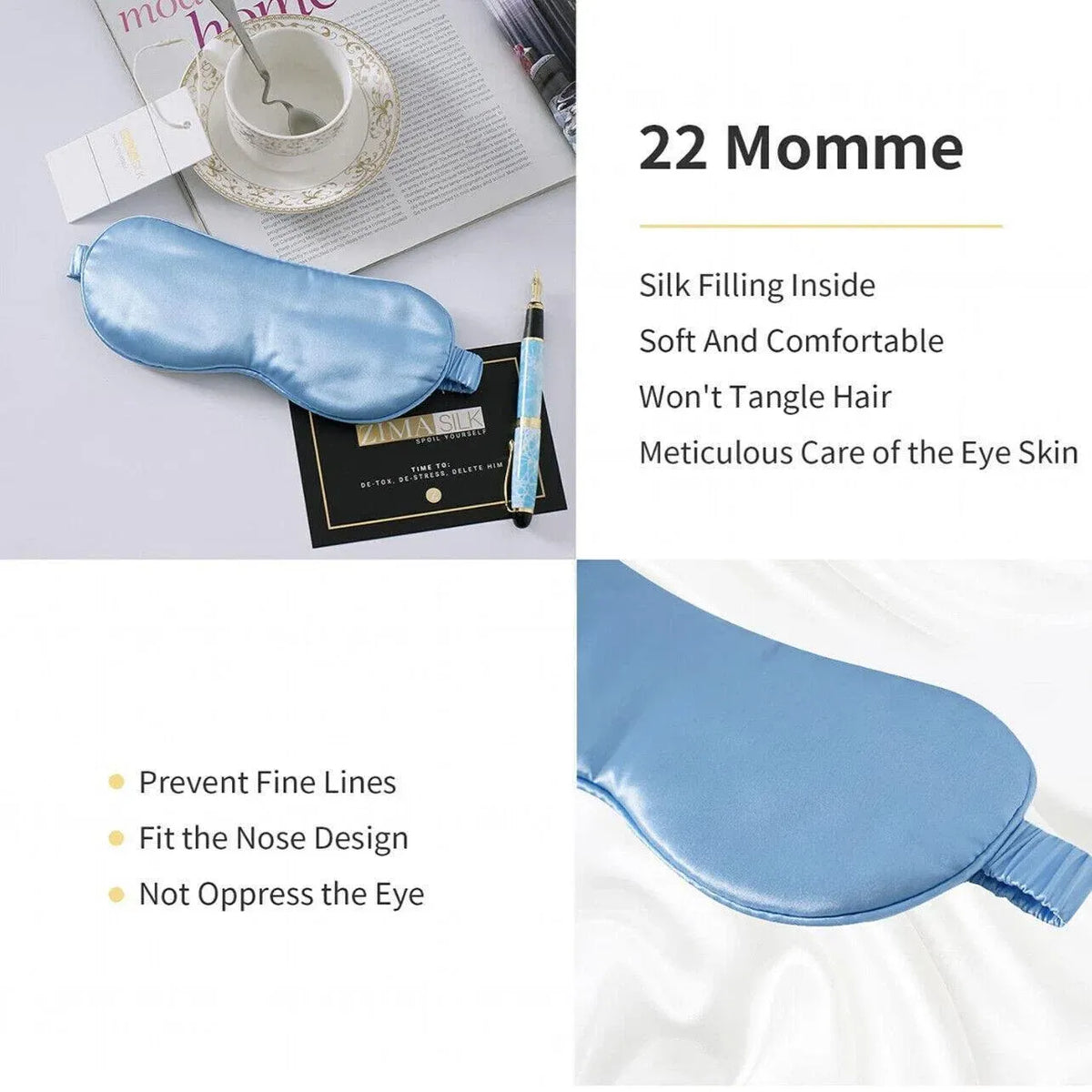 Pure Soft Silk Eyeshade Blindfold Sleep Eye Mask Cover Light Shade Travel Relax - Quietly Elegant Green