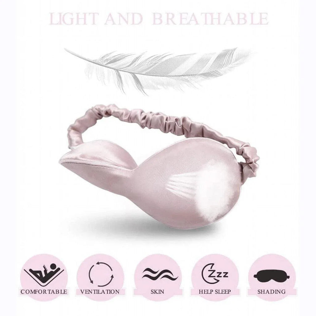 Pure Soft Silk Eyeshade Blindfold Sleep Eye Mask Cover Light Shade Travel Relax - Quietly Elegant Green