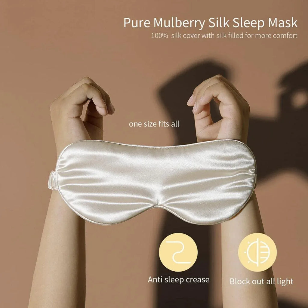 Pure Soft Silk Eyeshade Blindfold Sleep Eye Mask Cover Light Shade Travel Relax - Quietly Elegant Green