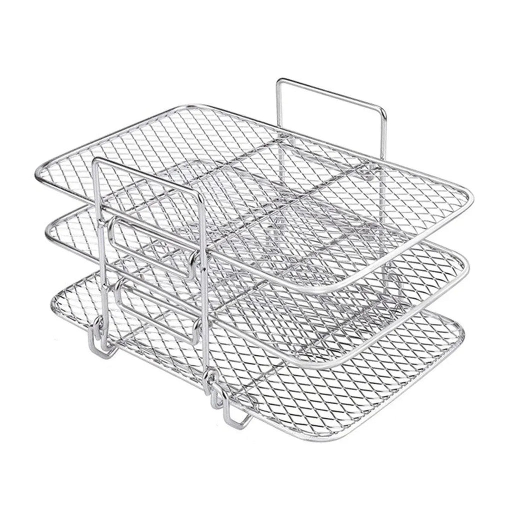 304 Stainless Steel Multi Layer Detachable Air Fryer Mesh Thickened Grill Shelf