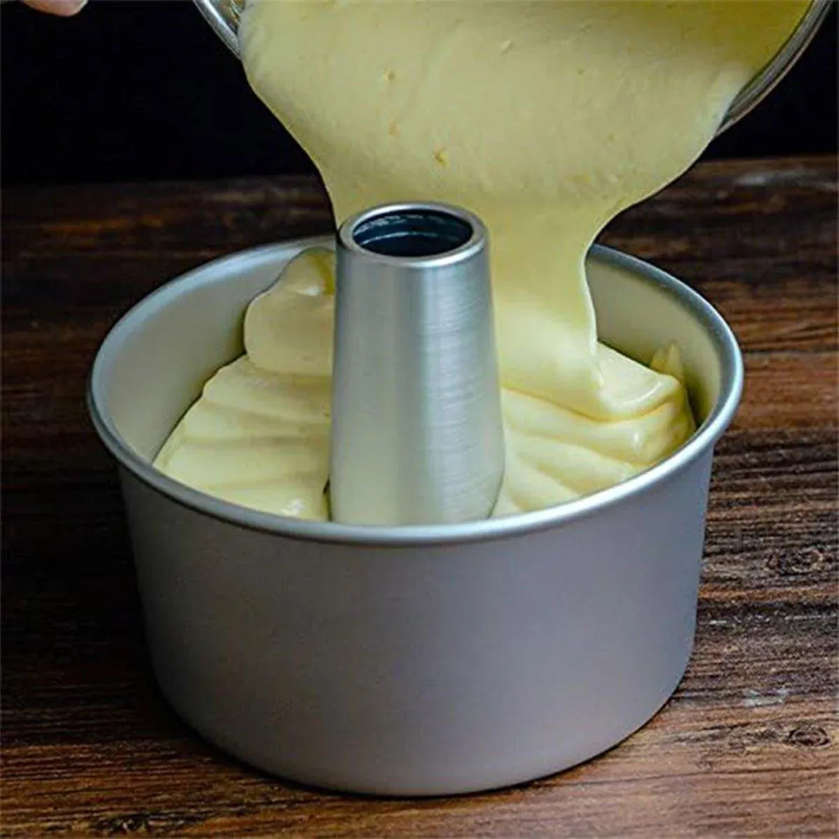 8 Inch Hollow Cake Mould Baking Tool Nonstick Round Mould for Baking Pastry