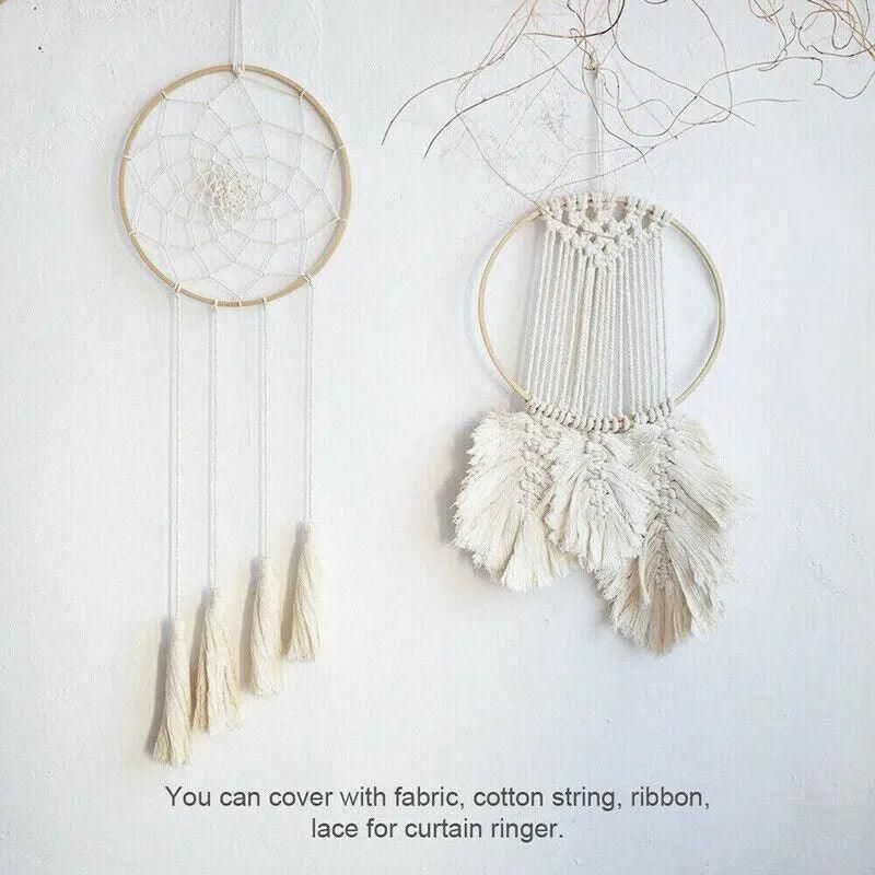10PCS Bamboo Embroidery Hoops for Sewing Cross-Stitch & Wedding Crafts - 23CM