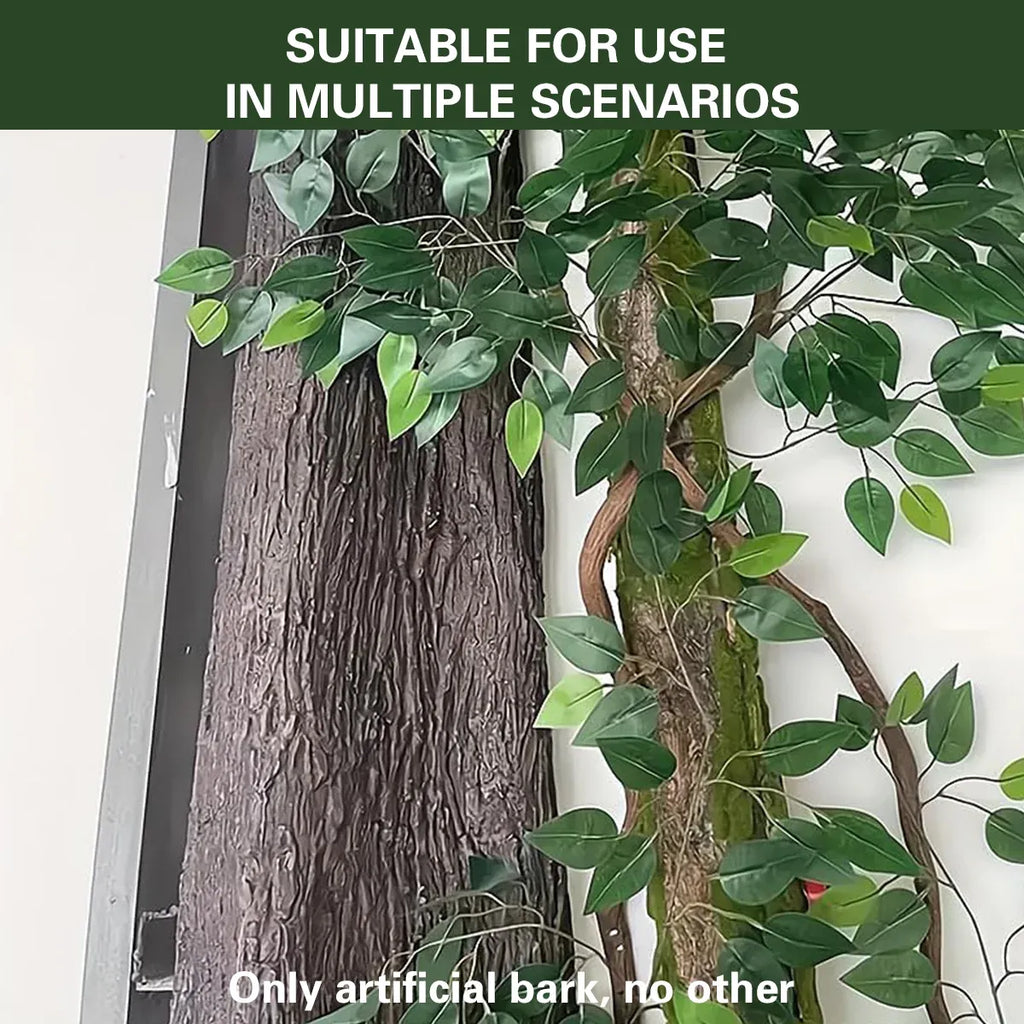 Simulation of Tree Bark Water Pipe Cover Decoration Realistic Texture Home Use - 40x100cm