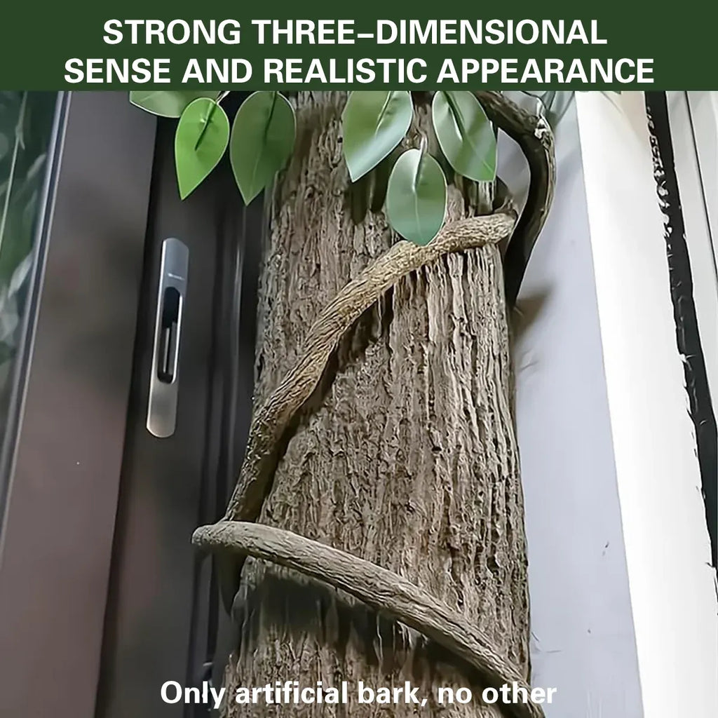Simulation of Tree Bark Water Pipe Cover Decoration Realistic Texture Home Use - 40x100cm