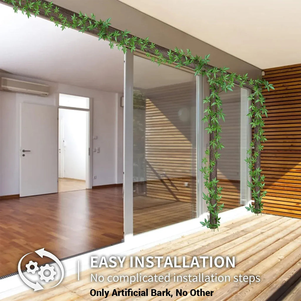 Simulation of Tree Bark Water Pipe Cover Decoration Realistic Texture Home Use - 40x100cm