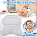 3D Breathable Mesh Bathtub Pillow Non Slip For Bathroom Spa Neck Back Support