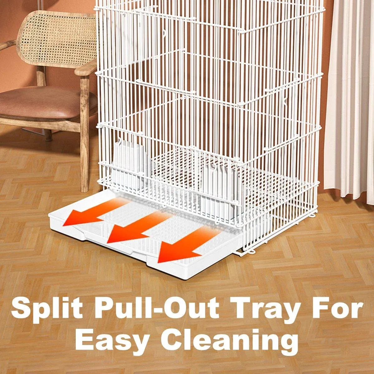 Large Parrot Birdcage with Stand for Birds Play Area Pet Habitat Flight Cage