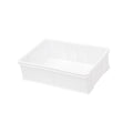 2PCS Rectangular Thickened Plastic Storage Box - White