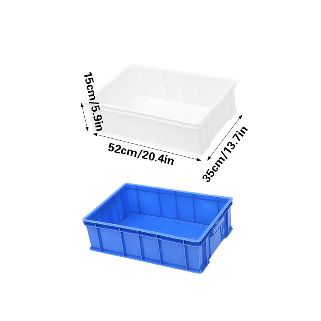 2PCS Rectangular Thickened Plastic Storage Box - White