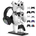 3 Tier Gamepad and Headset Display Stand for Gaming Accessories Organization - Black