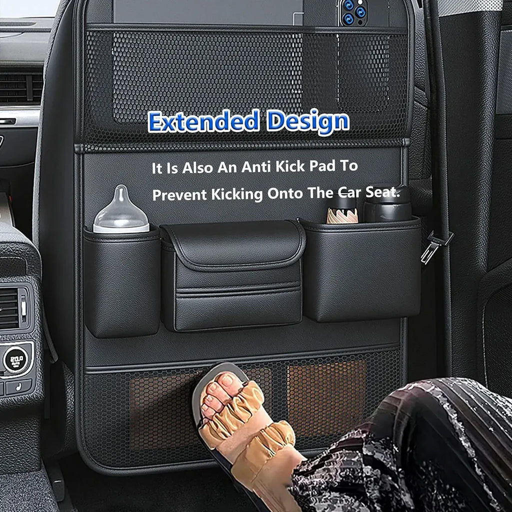 Backrest Storage Organizer Bag with Foldable Table for Vehicle Travel and Daily Use