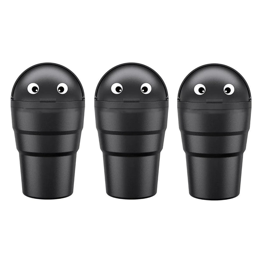 3pcs Car Trash Can Portable Cute Garbage Bin for Car Waste Storage Container