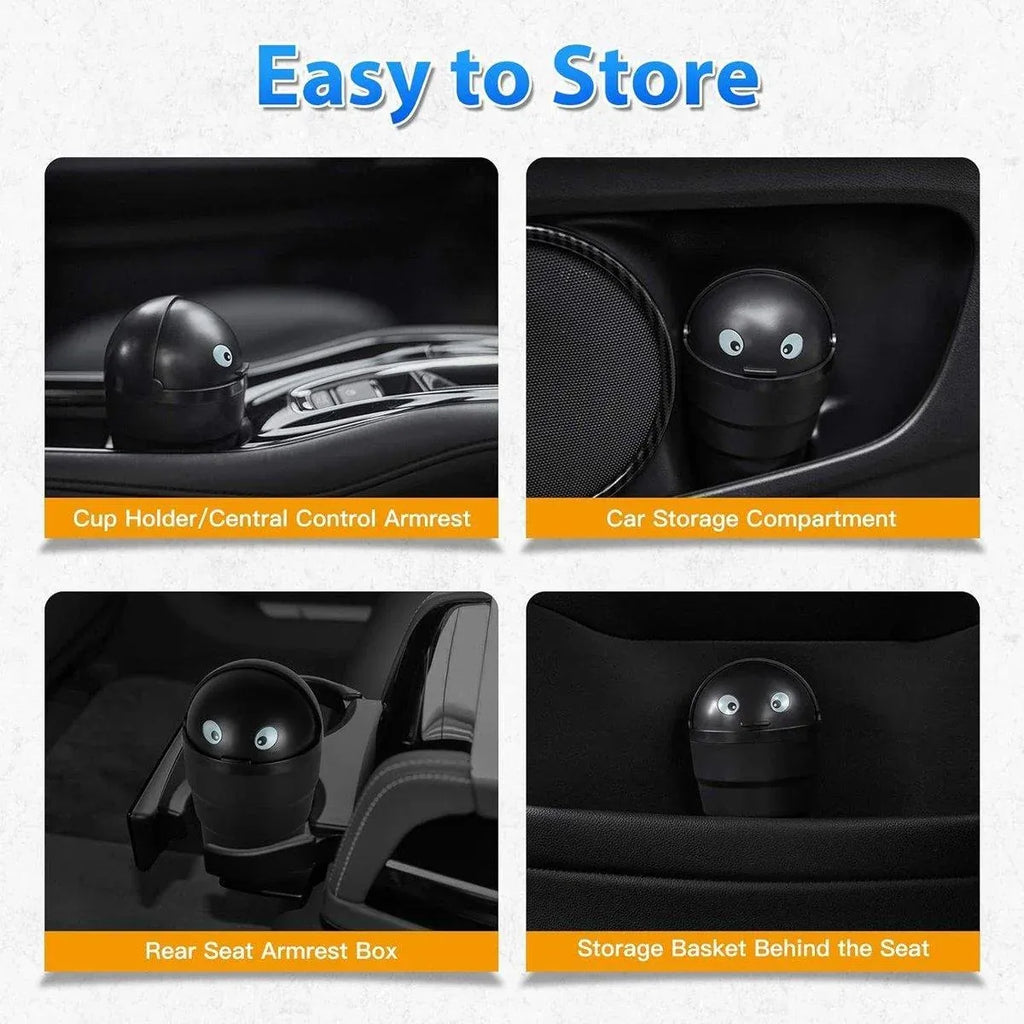 3pcs Car Trash Can Portable Cute Garbage Bin for Car Waste Storage Container