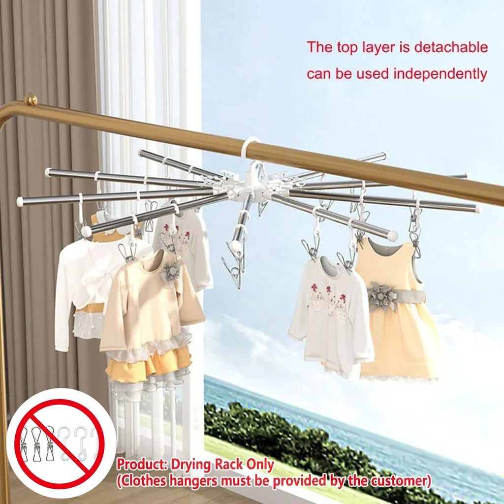 Folding Drying Rack Floor Stand Multi Functional Clothes Laundry Hanger Indoor