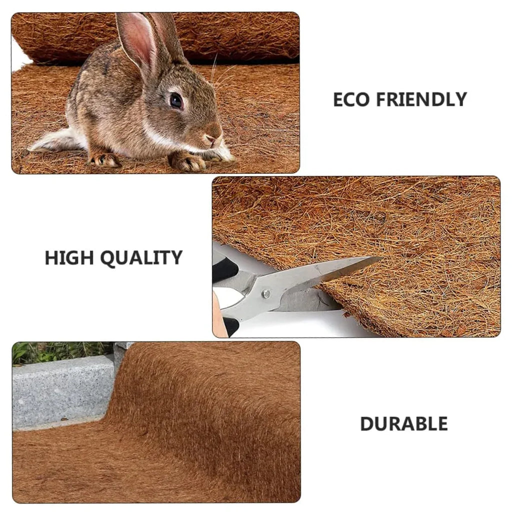 4 PCS Non-Slip Mat Coconut Palm Pet Garden Turtle Matpet Mat Blueberry Mat