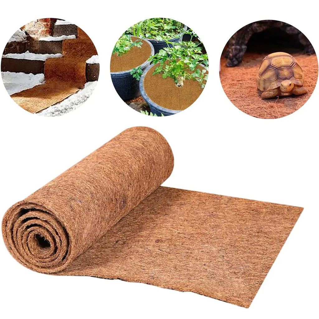 4 PCS Non-Slip Mat Coconut Palm Pet Garden Turtle Matpet Mat Blueberry Mat