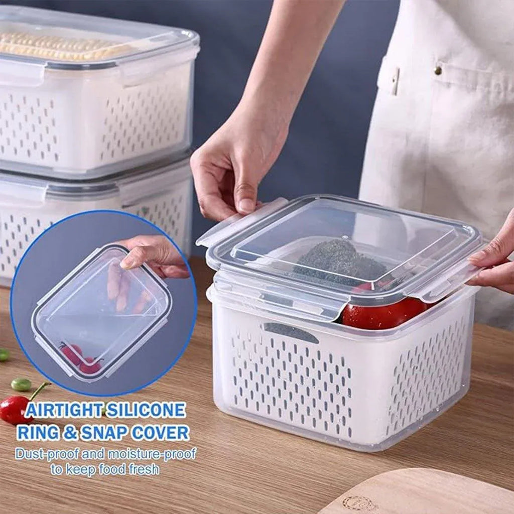 3PCS Food Storage Container Set Fridge Microwave Plastic Safe Fresh Keeping Box