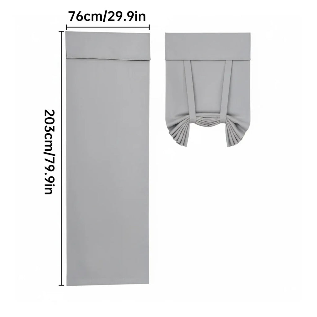 Home Blackout Door Curtain Thermal Insulated Durable for Bedroom Living Room - Beige