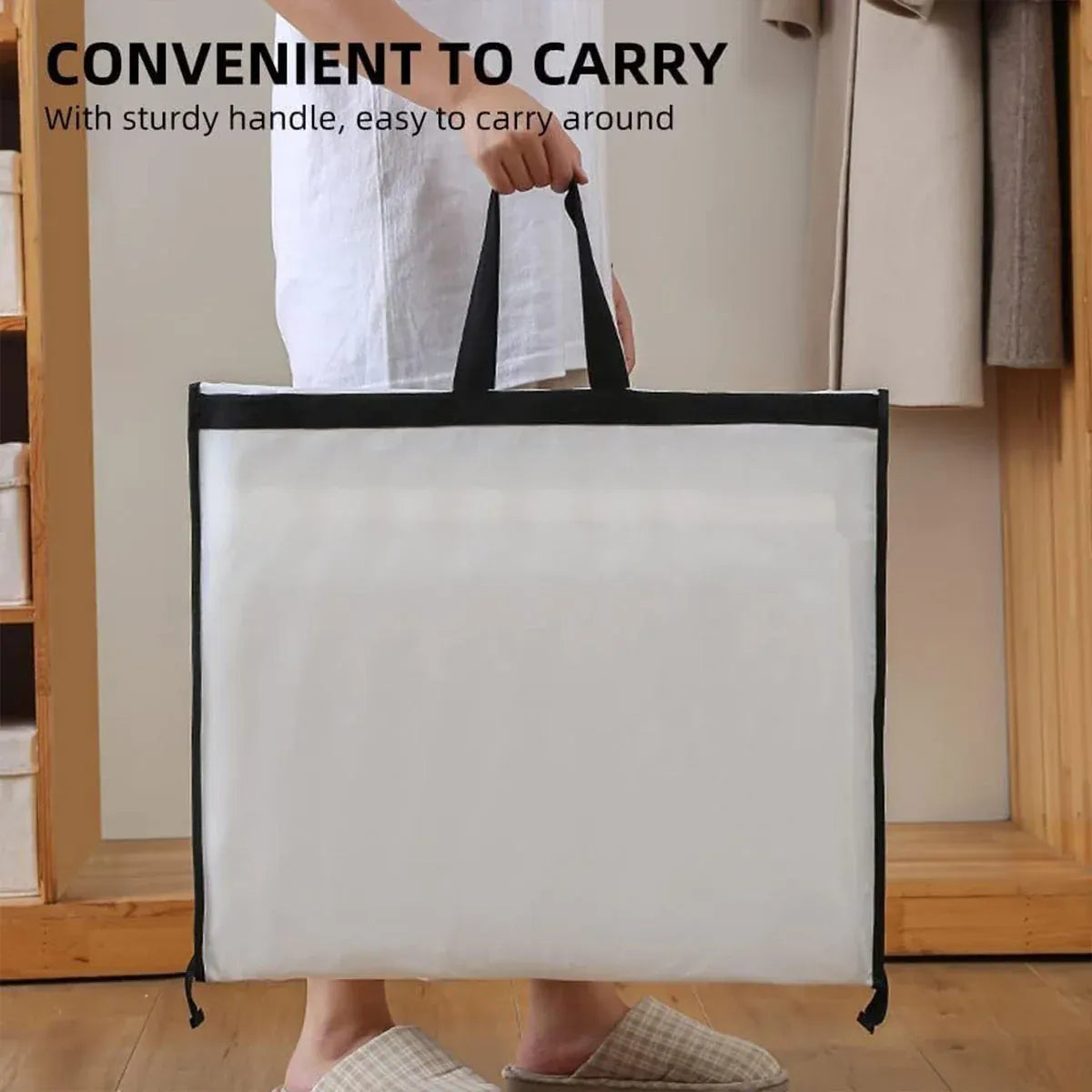 Clothes Dustproof Cover Foldable Moisture-Proof For Household Dress Suit Storage - Black