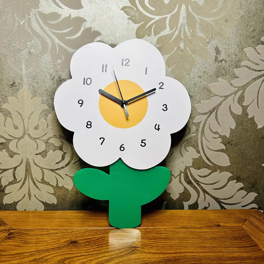 Flower Shape Wall Clock for Kitchen Living Room Bedroom Wall Decor Gift