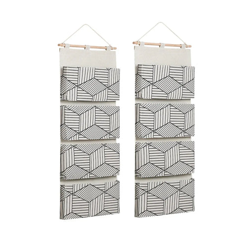 2PCS Multi Layer Wall Mounted Hanging Closet Storage Bag Wardrobe Organizer