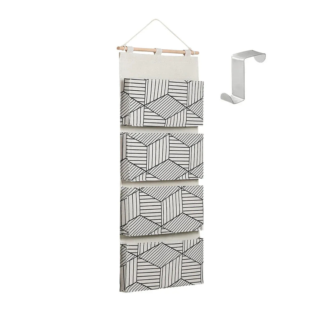 2PCS Multi Layer Wall Mounted Hanging Closet Storage Bag Wardrobe Organizer